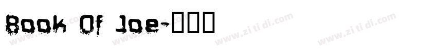 Book Of Joe字体转换
